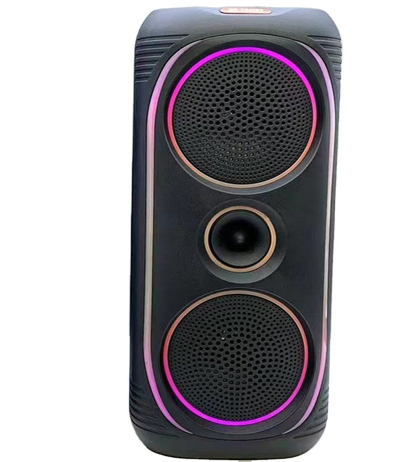 Shiou MS-2041BT Twin 8-Inch Portable Bluetooth Speaker – RGB Light, TWS, FM, USB, BT 5.3