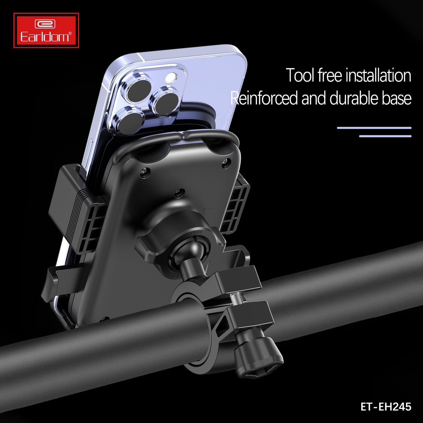 Earldom ET-EH245 Motorcycle & Bicycle Phone Holder – Handlebar Mount