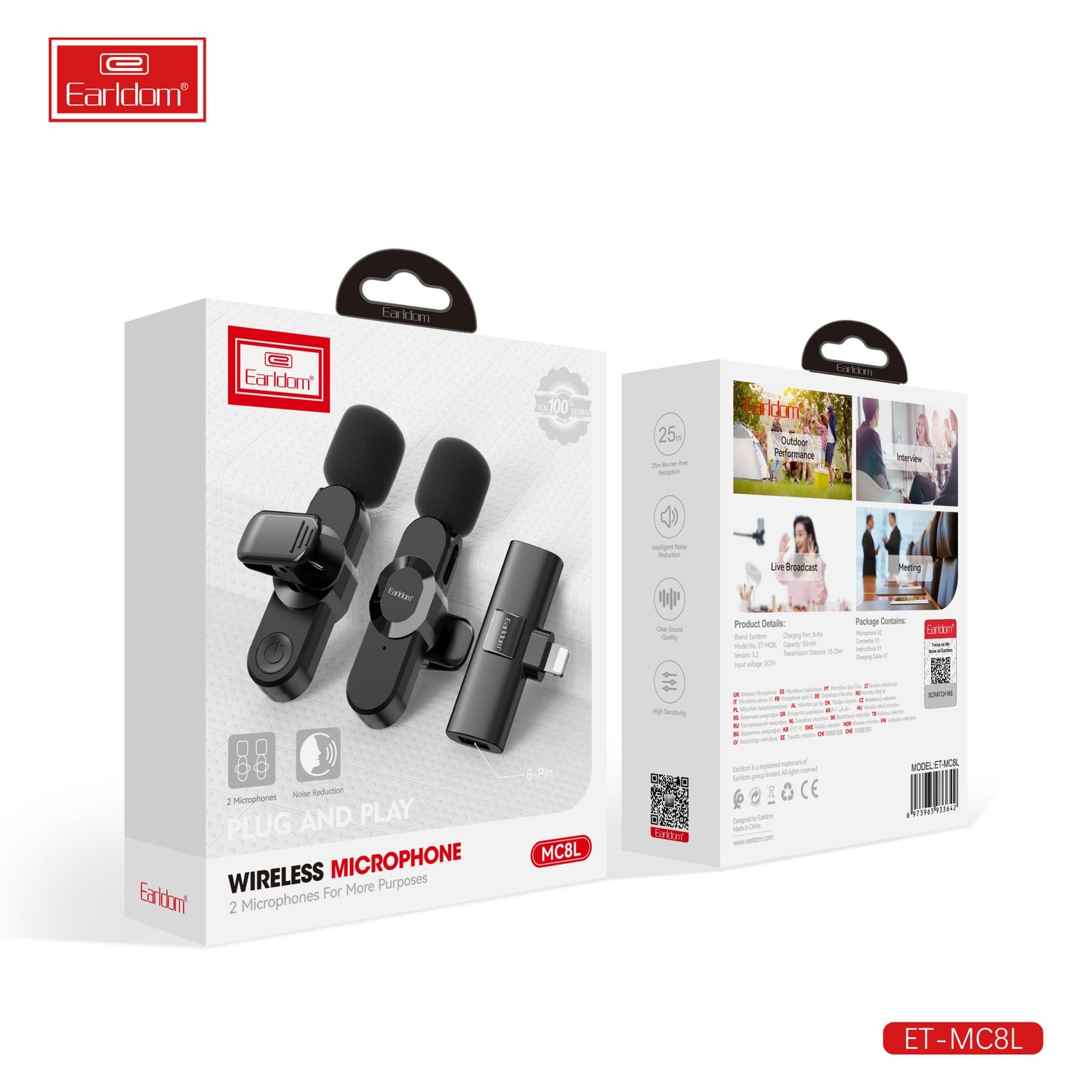 Earldom® MC8L Wireless Microphone LIGHTNING - Saif Al Najmi Kw