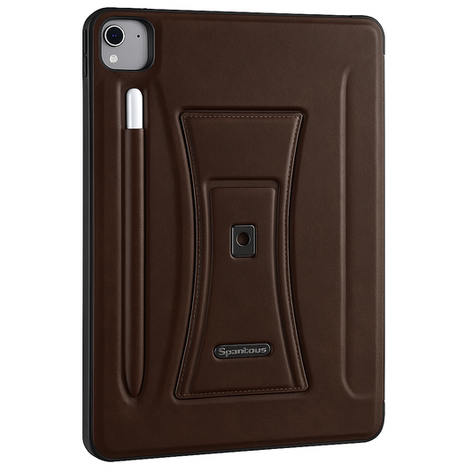 APPLE Premium Leather iPad Case with Kickstand & Apple Pencil Holder – Multiple Colors