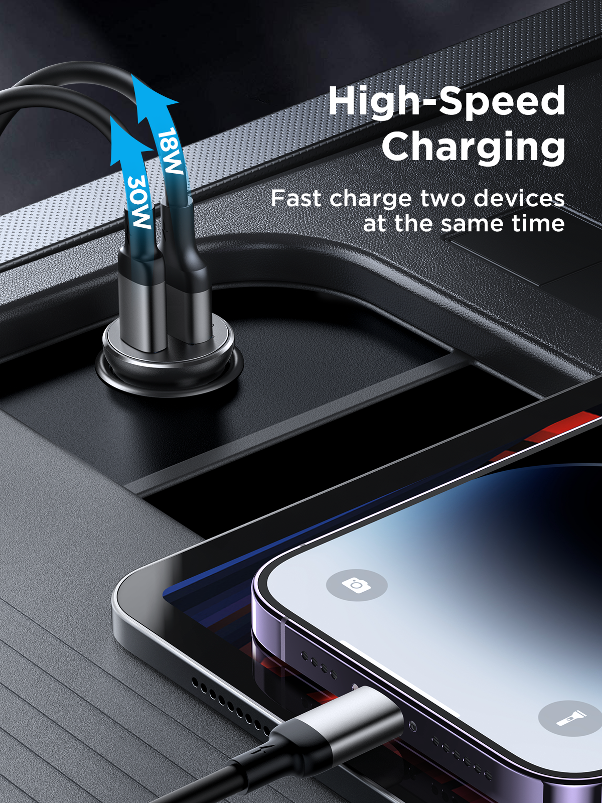 30W Joyroom CCN05 Mini Metal Car Charger