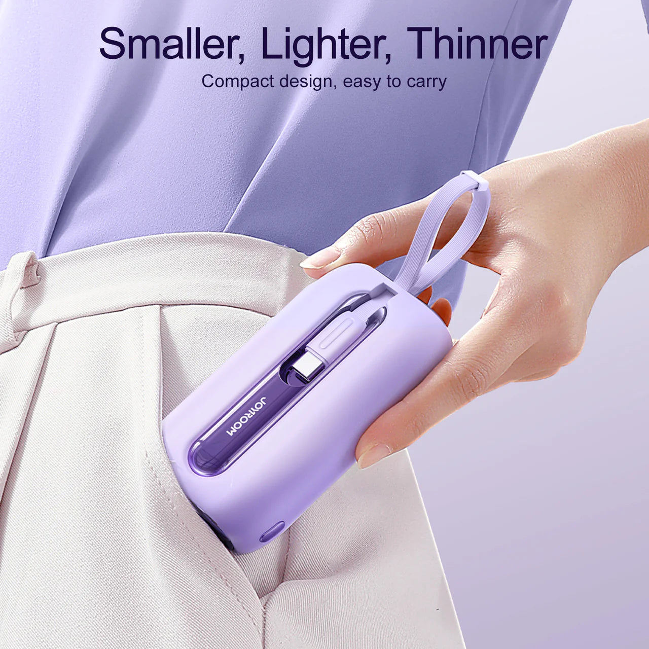 Joyroom JR-L012 10000mAh Mini Power Bank with Dual Cables – 22.5W Fast Charging