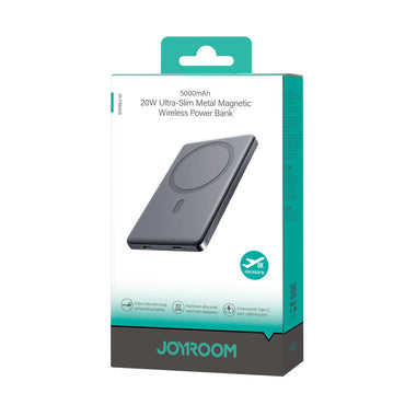 Joyroom JR-PBM08 5000mAh Magnetic Wireless Power Bank – 20W Fast Charging, Gray