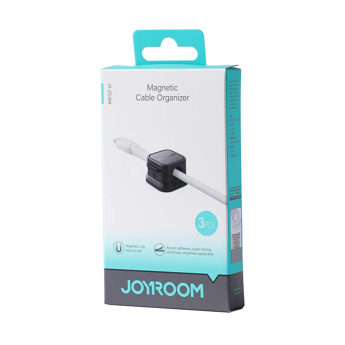 Joyroom JR-ZS368 Magnetic Cable Organizer – 3-Piece Set