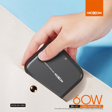 Moxom MX-CB161 Superior Durability Cable Multiple 3A 60W PD Type C Micro Iphone USB Combination Set Adapter CB161 - Saif Al Najmi Kw