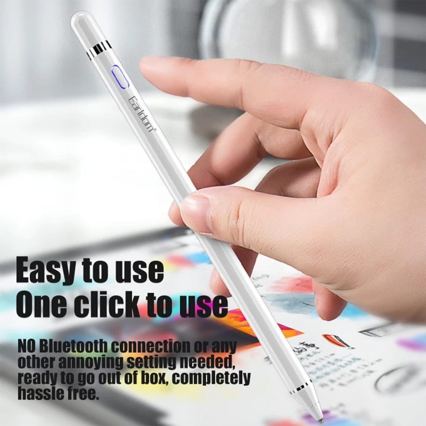 Earldom® Magic Drawing Pen P2 for iPad and Tablet Universal - High Precision Stylus - Saif Al Najmi Kw