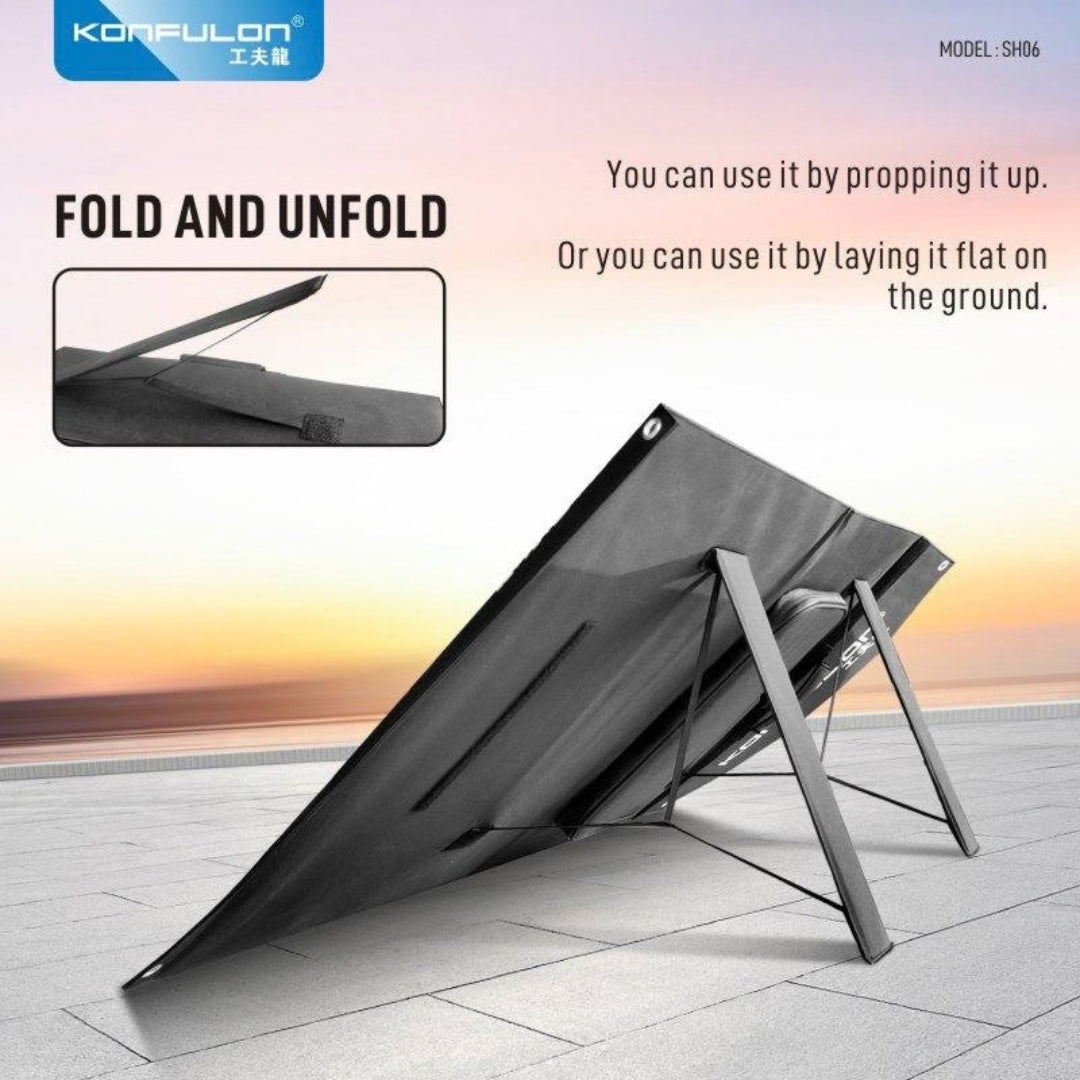 Konfulon SH06 60W Foldable Solar Panel with USB, 20W PD Type-C & DC Output