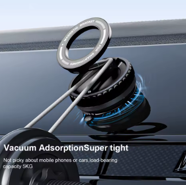 K11 Magnetic Suction Phone Holder – Vacuum Mount for Car, Gym & Kitchen