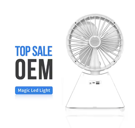 ZQS-F801 Rechargeable Table Fan with Bluetooth Speaker & Emergency Lamp