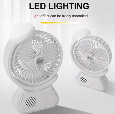 Sing-e ZQS F803 Mini Desktop Fan with Bluetooth Speaker – USB Rechargeable