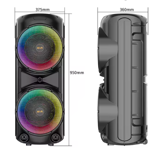 SING E ZQS-12206 Tower Party Speaker – 40W Dual Bass, RGB Lighting