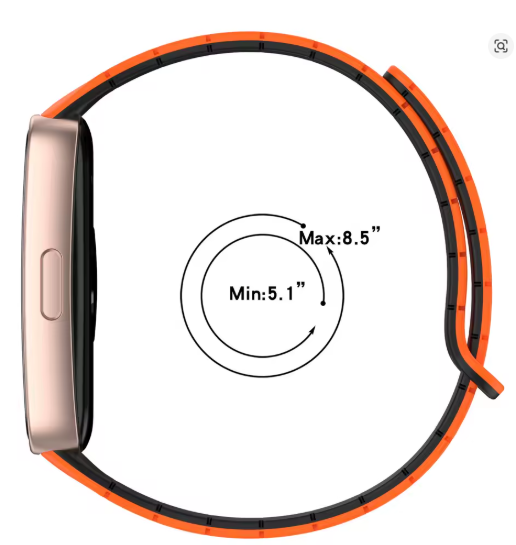 Huawei Magnetic Loop Sport Silicone Strap for Huawei Band 10/9/8 – NFC Compatible Replacement Belts