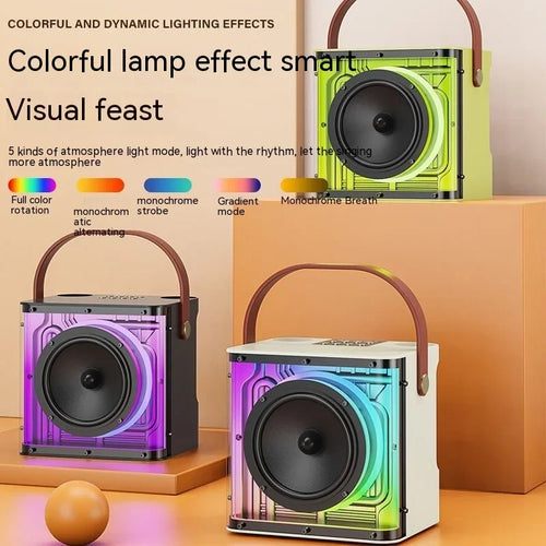 A99 Transparent Bluetooth Speaker with Microphone & RGB Lights