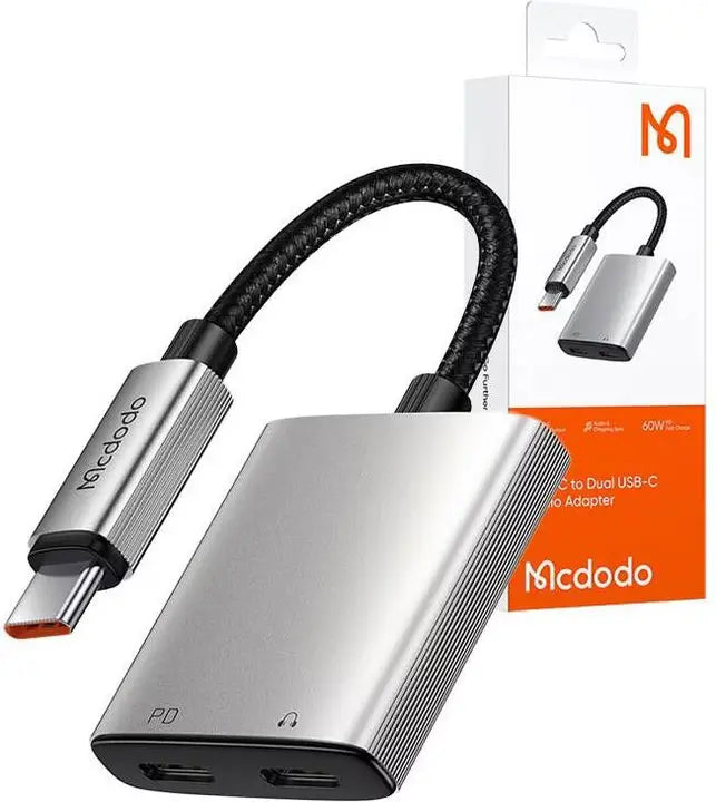 Mcdodo CA-5570 2-in-1 USB-C to Dual USB-C Audio Adapter - Saif Al Najmi Kw