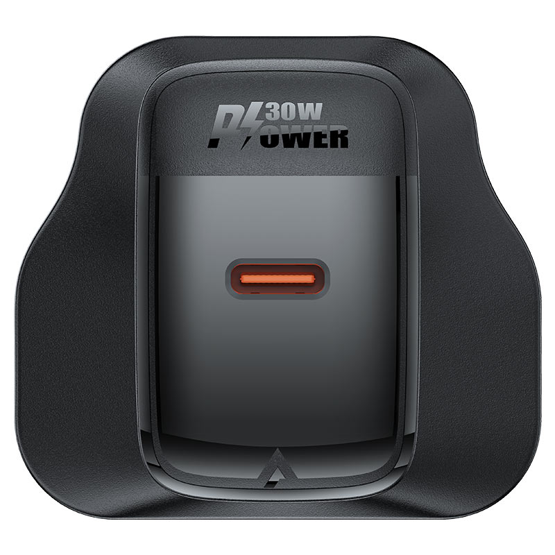 شاحن حائط سريع الشحن من Acefast A103 GaN - 30 واط PD، 1 × USB-C (قابس المملكة المتحدة)