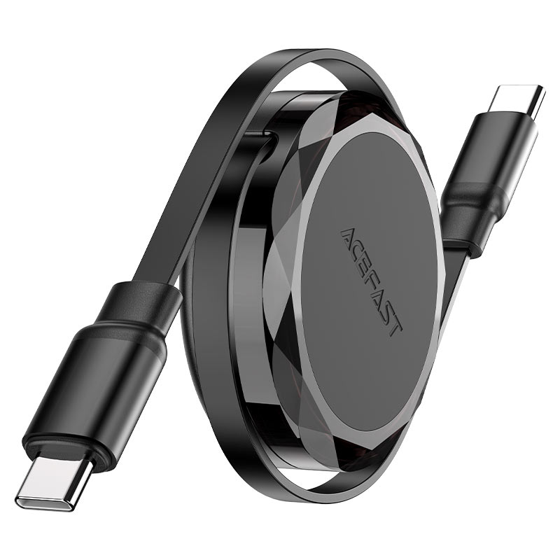 Acefast C13-03 Retractable USB-C Cable – 60W PD Fast Charge | 0.8m