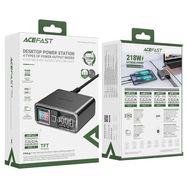 Acefast Desktop Power Station Z4 PD218W GaN (3xUSB-C+1xUSB-A) - Saif Al Najmi Kw