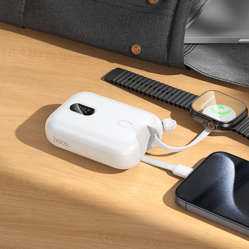 HOCO POWER BANK J130 FAST CHARGE 10000MAH PD TYPE-C 20W AND USB-A 18W QC WITH DIGITAL LED DISPLAY - Saif Al Najmi Kw