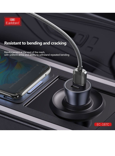 Earldom USB Data Cable EC-187C - 2.4A Fast Charging & Sync (USB to USB-C) - Saif Al Najmi Kw