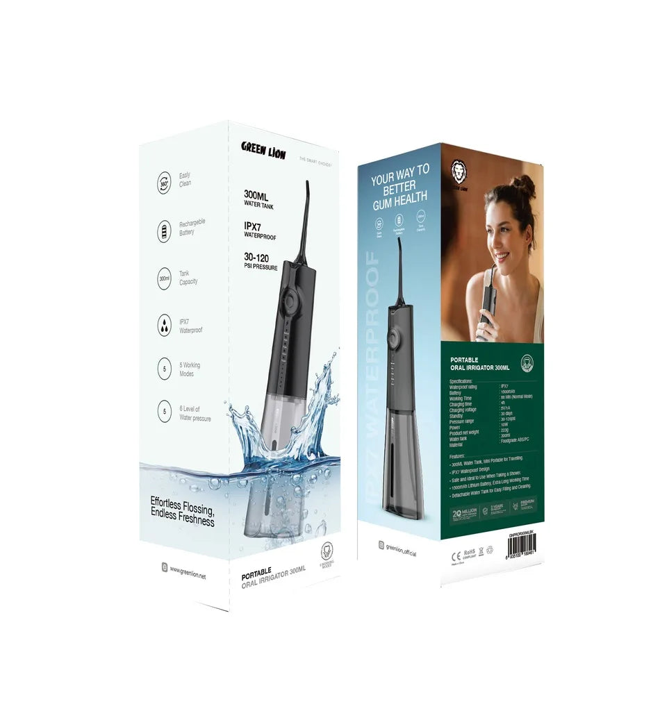 Green Lion Portable Oral Irrigator 300ML – GNPROR300MLBK