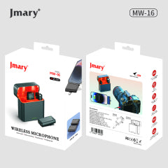 Jmary MW-16 Wireless Microphone for Mobile & Camera – 2.4G with Charging Case