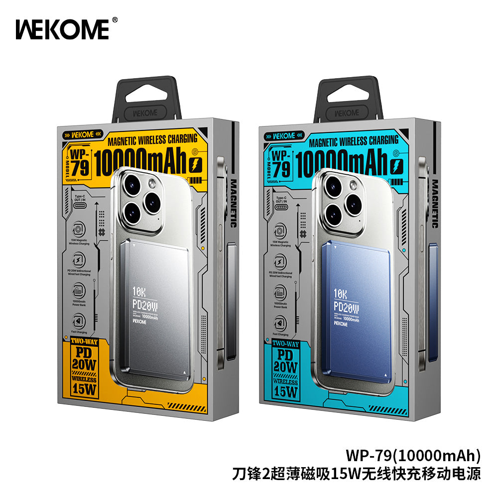 WEKOME WP-79 10000mAh Power Bank - Fast Wireless Charging Portable Power Bank - Saif Al Najmi Kw