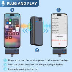 Jmary MW-16 Wireless Microphone for Mobile & Camera – 2.4G with Charging Case