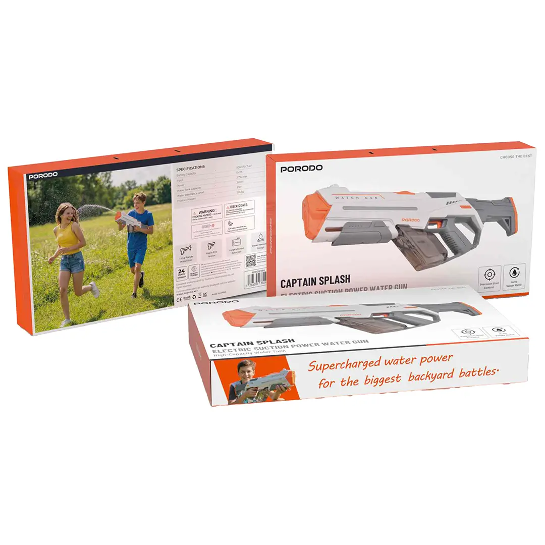 Porodo Captain Splash Electric Suction Power Water Gun 350ml