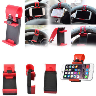 Car Steering Wheel Phone Holder – Universal Adjustable Mount - Saif Al Najmi KwPhone HolderSaif Al NajmiSaif Al Najmi KwCar Steering Wheel Phone Holder – Universal Adjustable Mount