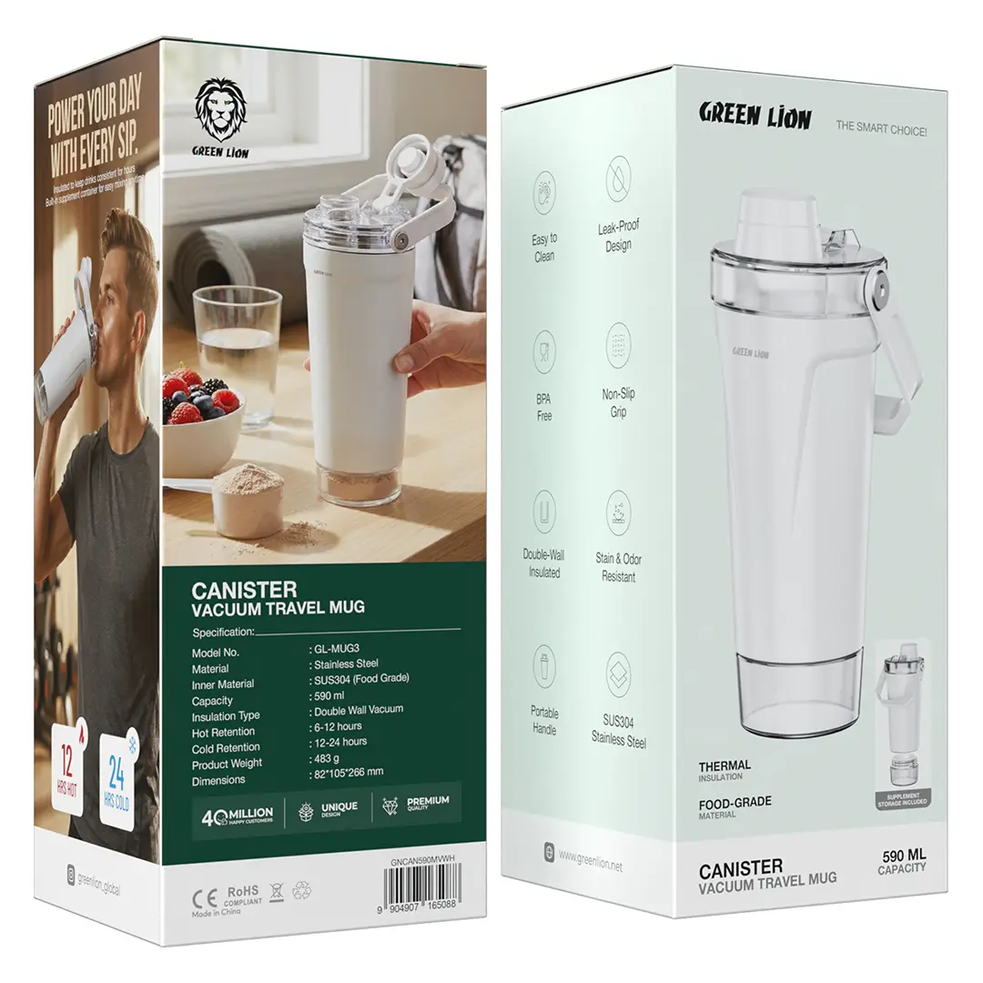 Green Lion Canister Vacuum Tumbler GNCAN590MVWH