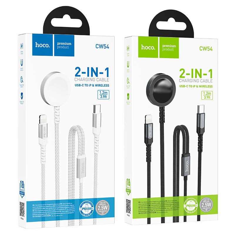 CW54 2 - in - 1 charging cable iP+iWatch - White - Saif Al Najmi KwWatch CableHocoSaif Al Najmi KwCW54 WHITE132492CW54 2 - in - 1 charging cable iP+iWatch - White - Saif Al Najmi Kw