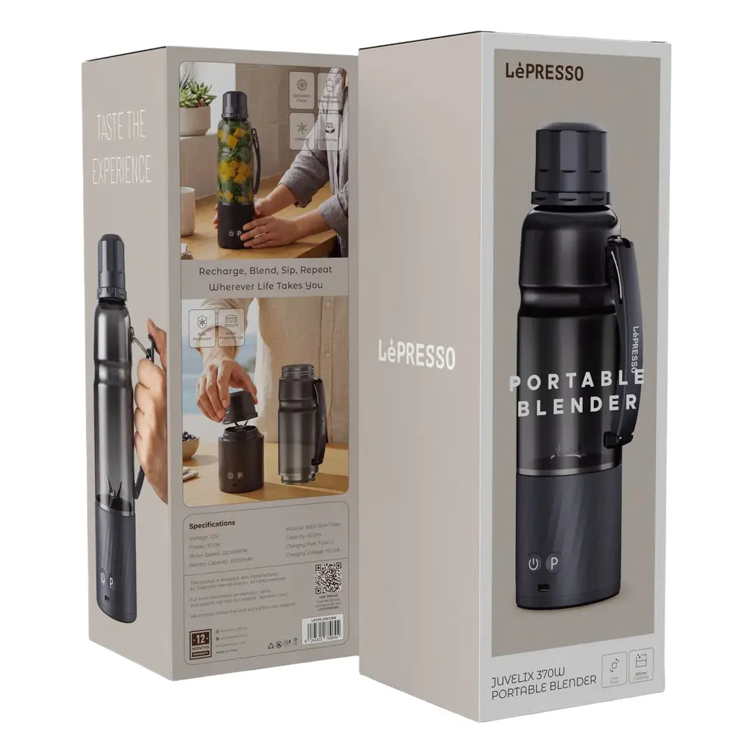 Lepresso Juvelix 370W Portable Blender — 600ml Black