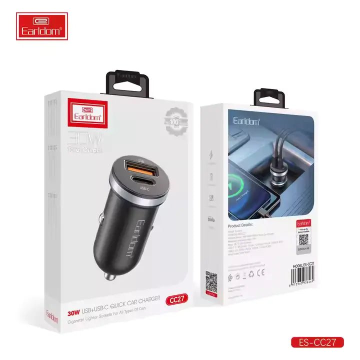 Earldom ES - CC27 PD30W USB C Car Charger - Saif Al Najmi KwCar ChargersEarldomSaif Al Najmi KwES-CC27Earldom ES - CC27 PD30W USB C Car Charger - Saif Al Najmi Kw