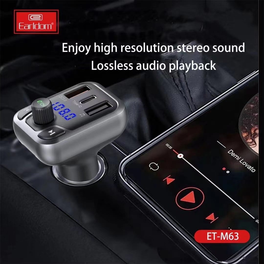 Earldom® M63 PD+QC3.0 20W Bluetooth FM Transmitter Charger - Saif Al Najmi KwCar ChargersEarldomSaif Al Najmi KwET-M63Earldom® M63 PD+QC3.0 20W Bluetooth FM Transmitter Charger - Saif Al Najmi Kw