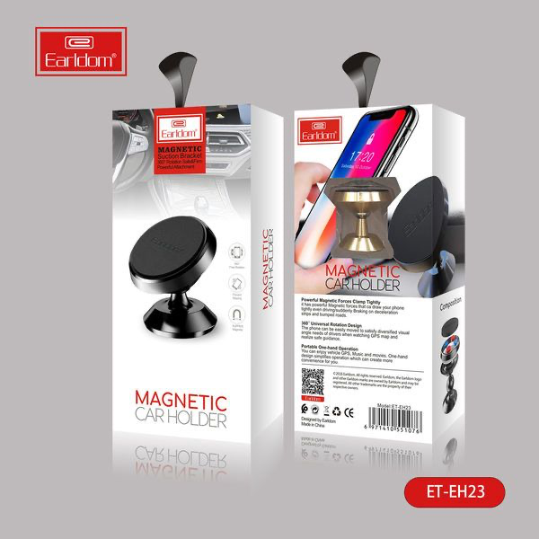 Earldom ET-EH23 Magnetic Car Holder – Compact Dashboard Mount
