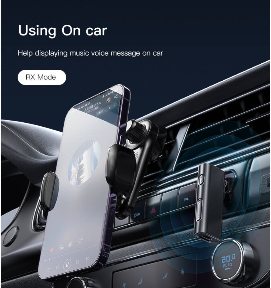 Yesido YAU41 Bluetooth 5.1 Transmitter & Receiver Adapter – AUX + Type-C (Black)