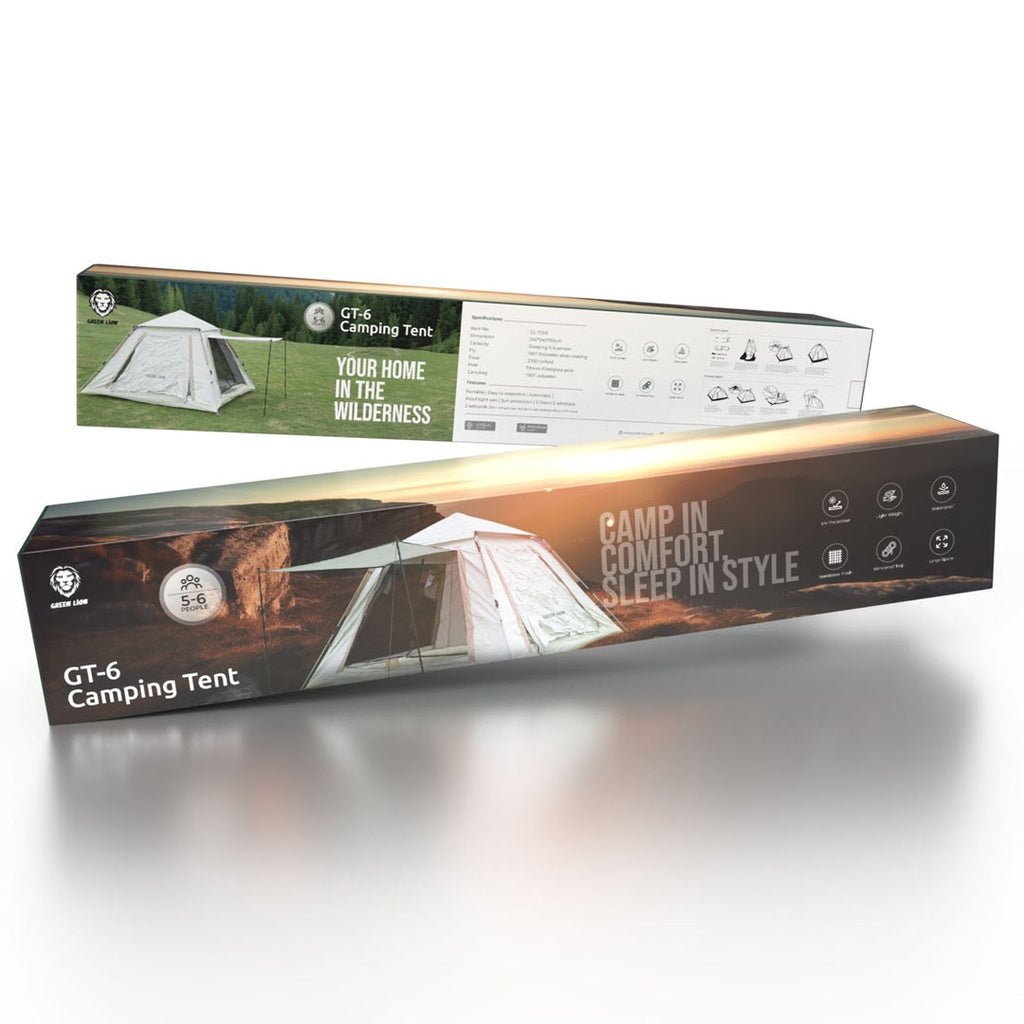 GT - 6 Camping Tent 4 - 6 Person Waterproof Outdoor Green Lion - Beige - Saif Al Najmi KwCampingGreen LionSaif Al Najmi KwGT - 6 Camping Tent 4 - 6 Person Waterproof Outdoor Green Lion - Beige
