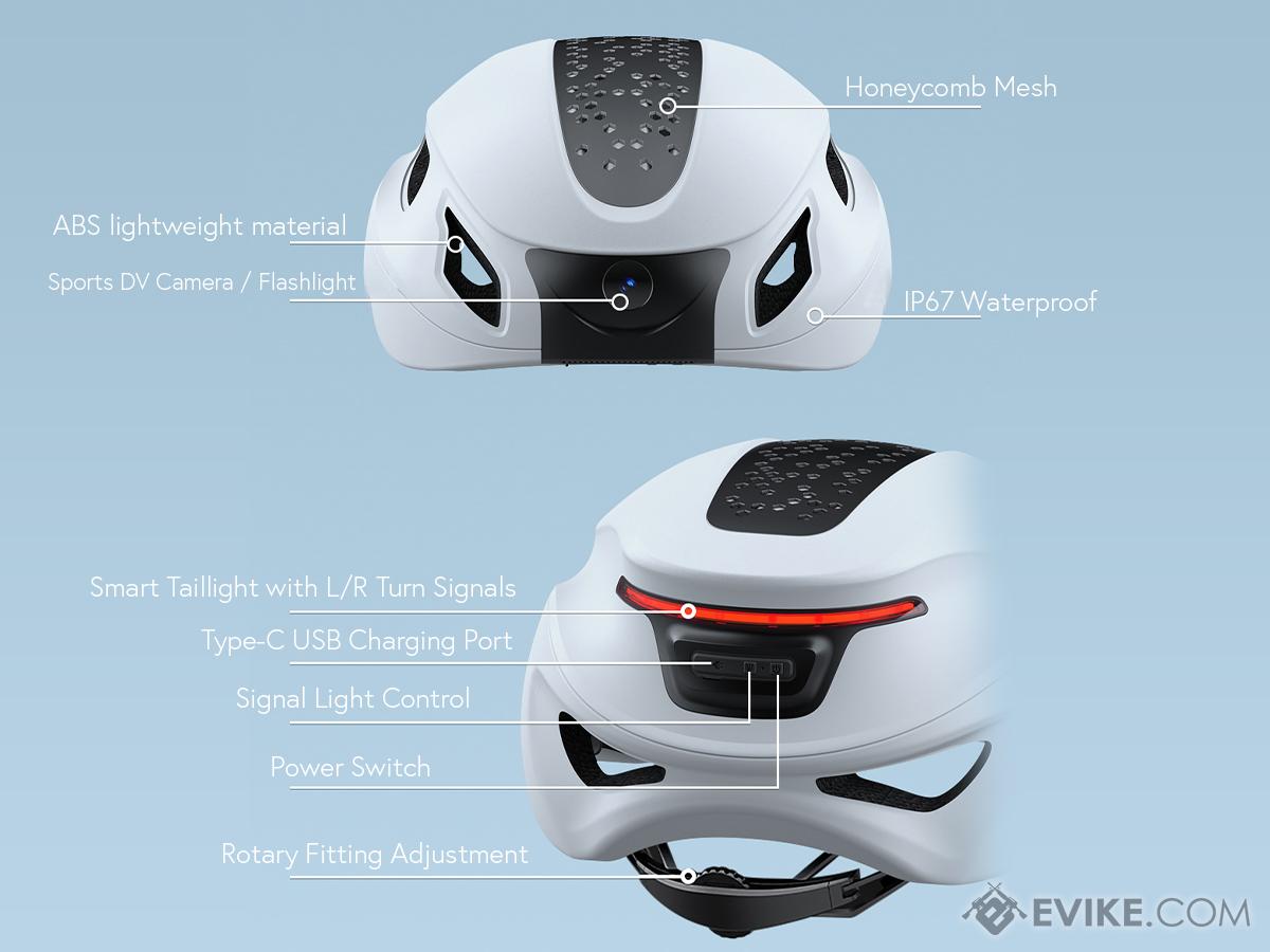 Cyber Smart Bluetooth Bike Helmet - Video & Still Camera with AI Assist Functions - Saif Al Najmi Kw