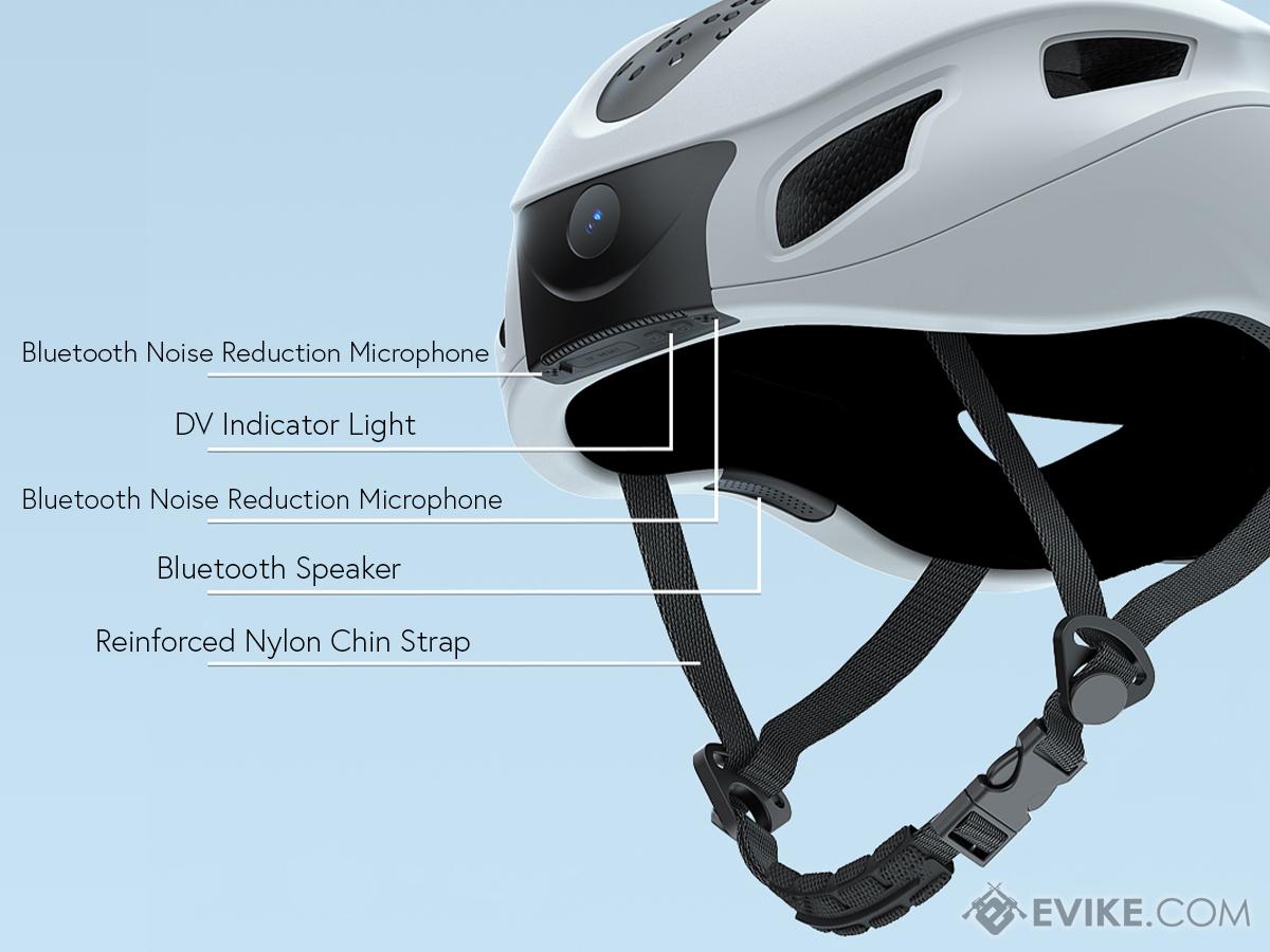 Cyber Smart Bluetooth Bike Helmet - Video & Still Camera with AI Assist Functions - Saif Al Najmi Kw