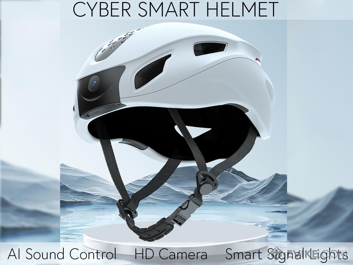 Cyber Smart Bluetooth Bike Helmet - Video & Still Camera with AI Assist Functions - Saif Al Najmi Kw