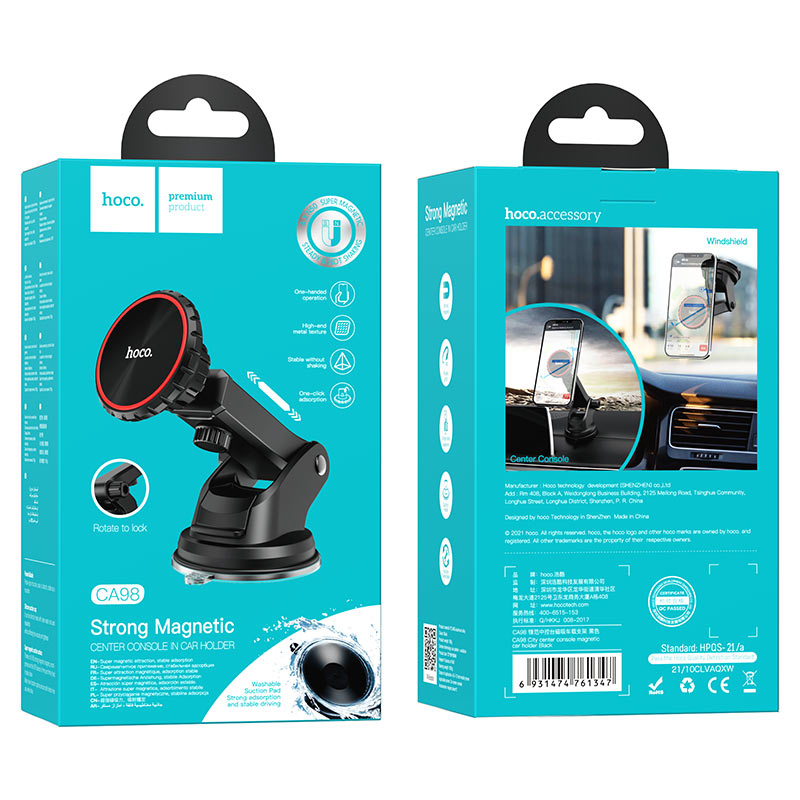 HOCO CA98 City Magnetic Car Holder – Dashboard Phone Mount