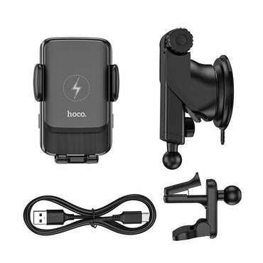 Hoco S35 15W Wireless Car Charger – Smart Alignment Air Vent Mount