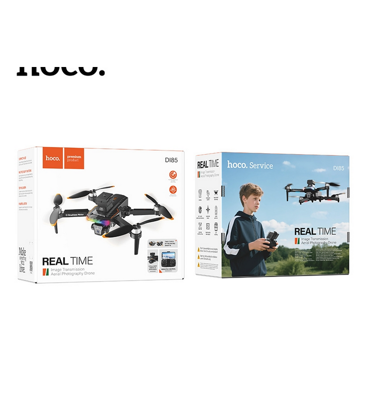 HOCO DI85 Foldable HD Camera Drone – WiFi FPV, Optical Flow, 360° Flip, Beginners Friendly Quadcopter