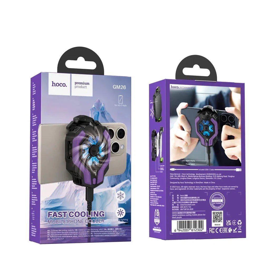 HOCO GM26 Ambitious Mobile Phone Cooling Fan – Universal Gaming Cooler - Saif Al Najmi KwCooling FansHocoSaif Al Najmi KwHOCO GM26 Ambitious Mobile Phone Cooling Fan – Universal Gaming Cooler