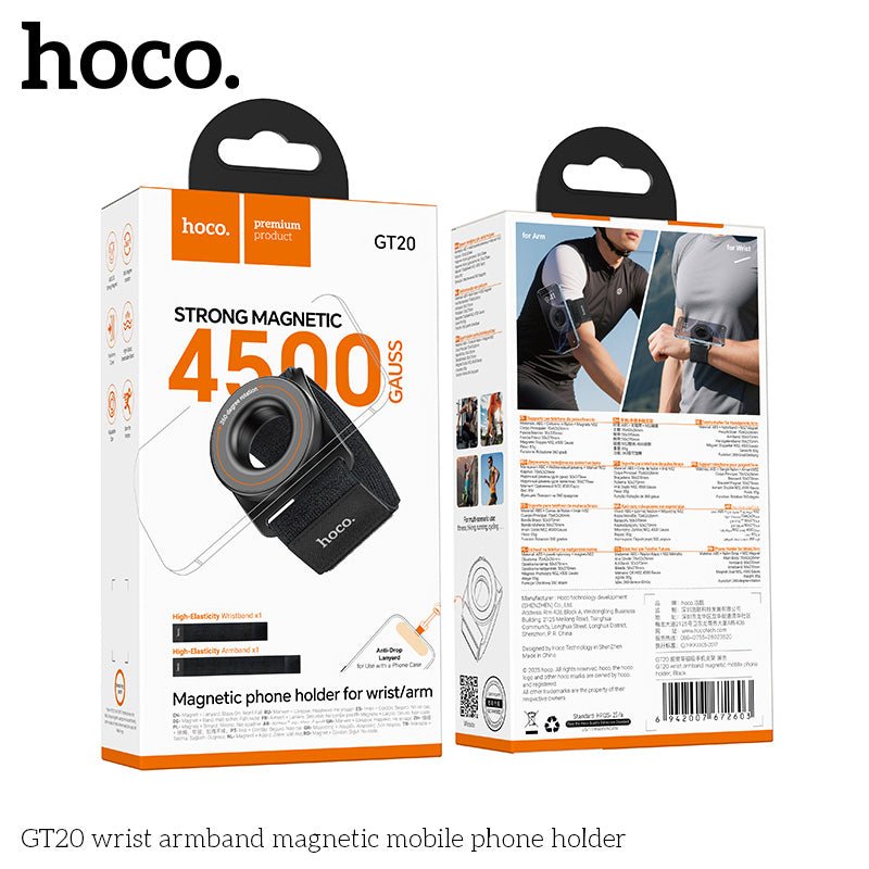 HOCO GT20 Magnetic Wrist Phone Holder Adjustable Sports Armband - Saif Al Najmi KwPhone HolderHocoSaif Al Najmi KwHOCO GT20 Magnetic Wrist Phone Holder Adjustable Sports Armband
