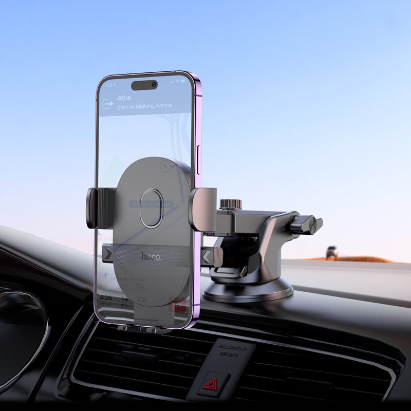 HOCO H19 Mighty Car Holder – Dashboard Mount with Suction Base