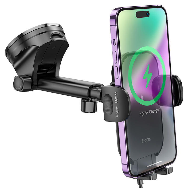 HOCO HW5 Journey Wireless Car Charger – 15W Dashboard Mount