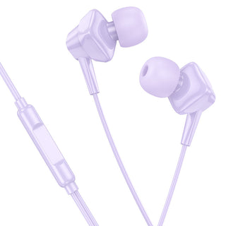 M113 Clear universal digital earphones with microphone AUX - purple - Saif Al Najmi Kw
