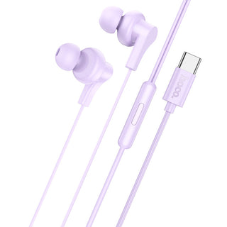 M114 Type-C Jia universal earphones with microphone - purple - Saif Al Najmi Kw