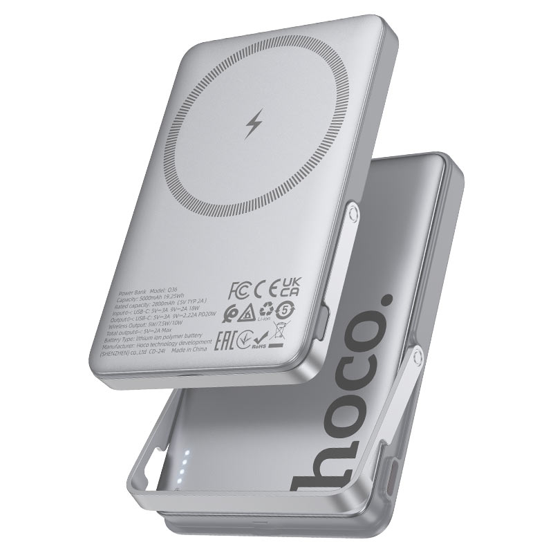 Hoco Q36 Sunlight Power Bank – PD 20W Wireless Charging 5000mAh